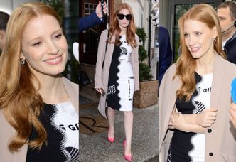 Jessica Chastain w sukience za 5 tysięcy wychodzi z TVN-u