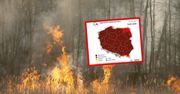 Mapa jest aż bordowa. Ekstremalne zagrożenie pożarowe