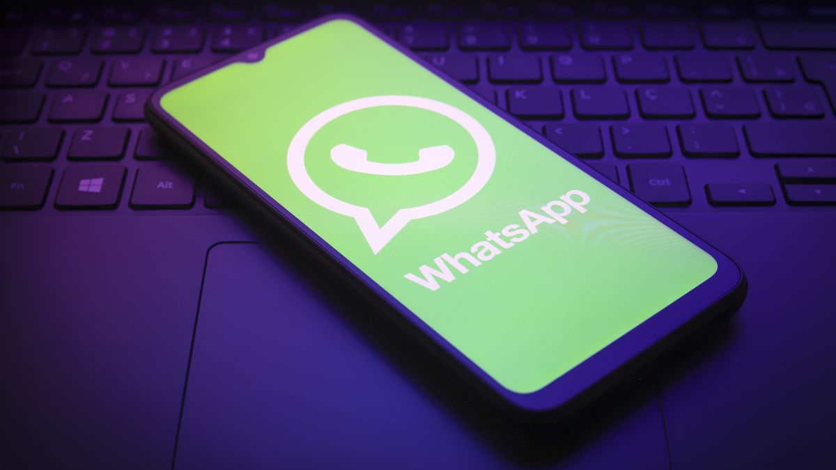 The WhatsApp logo appears on a smartphone screen in this illustration photo in Reno, United States, on January 1, 2025. (Photo by Jaque Silva/NurPhoto via Getty Images)