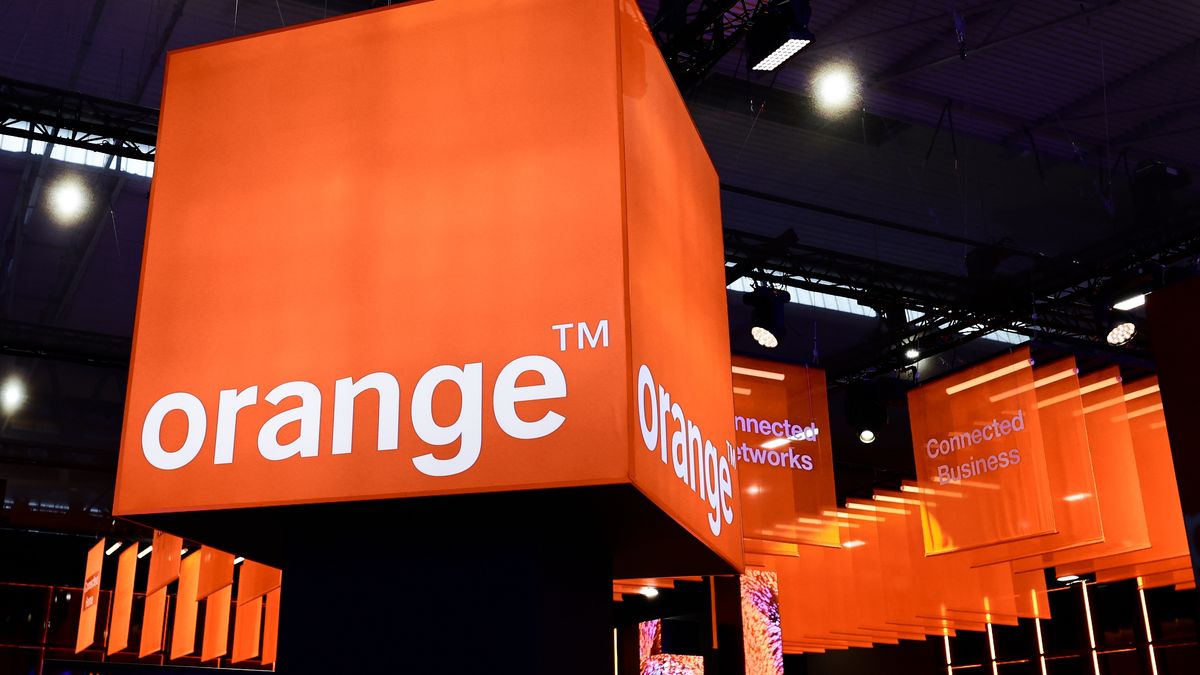 The Orange logo, the French multinational telecommunications company that provides mobile, landline, internet, and Internet Protocol Television (IPTV) services, is on their pavilion during the Mobile World Congress 2025 in Barcelona, Spain, on March 5, 2025. (Photo by Joan Cros/NurPhoto via Getty Images)