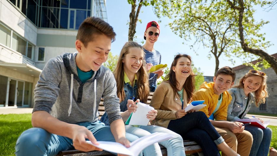 group of students with notebooks at school yardeducation, high school and people concept - group of happy teenage students with notebooks learning at campus yardlev dolgachovhappy,students,education,high,school,learning,notebook,summer,boy,girl,laughing,cheerful,campus,friends,college,group,studying,writing,taking,notes,preparing,exam,homework,break,teenager,young,beautiful,smiling,people,person,outdoors,together,girlfriend,boyfriend,academic,classmate,teen,teenage,concept,schoolboy,schoolgirl,study,sitting,bench,many