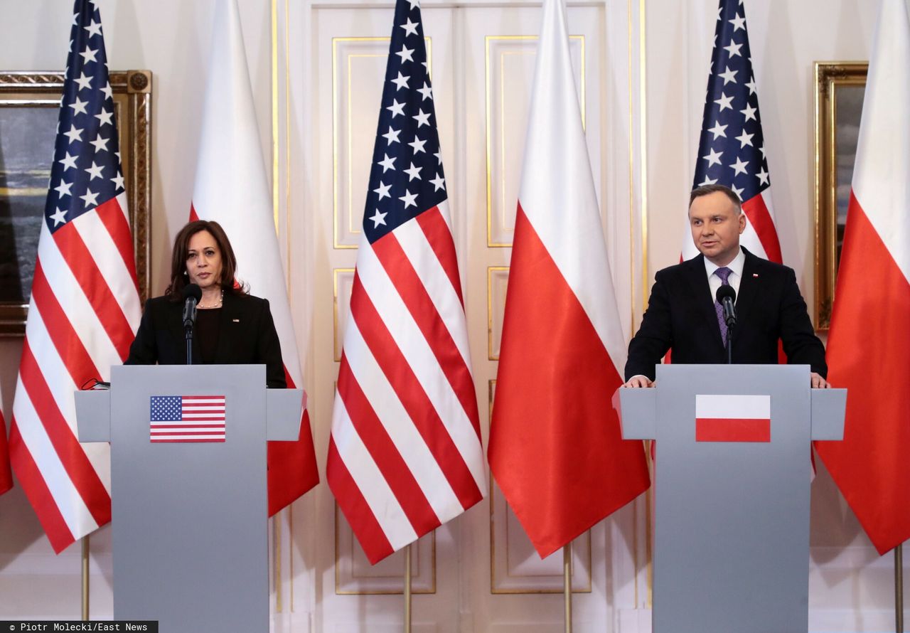 Kamala Harris w Polsce. Konferencja Wiceprezydent USA i Andrzeja Dudy
