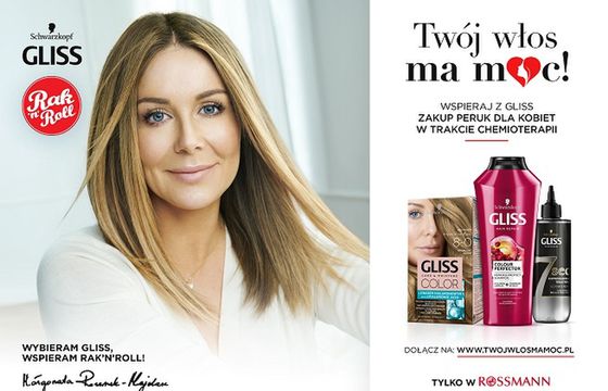 Gliss z Fundacją Rak &amp; Roll i Małgorzatą Rozenek-Majdan inicjuje akcję „Twój włos ma moc!”