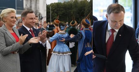 Zafascynowany Andrzej Duda ogląda taniec i eksponaty na Wystawie Gospodarczej (ZDJĘCIA)