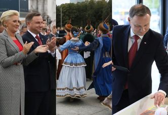 Zafascynowany Andrzej Duda ogląda taniec i eksponaty na Wystawie Gospodarczej (ZDJĘCIA)