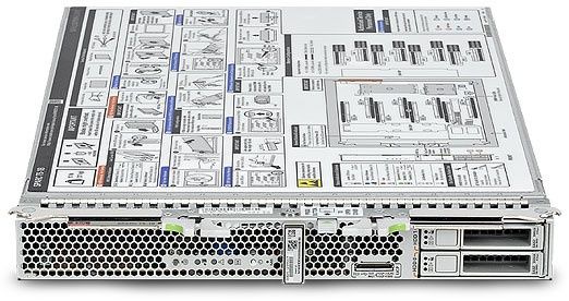 oracle sparc serwer linia t5 wygląd z góry