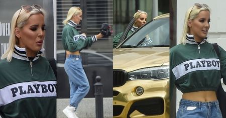 Lil Masti z gołym brzuchem nagrywa relację z ulicy i odjeżdża ZŁOTYM BMW za pół miliona (ZDJĘCIA)