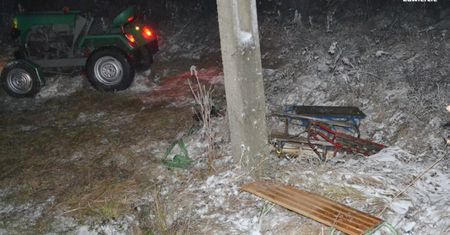 Zawiercie. Traktorem ciągnął sanki. O mało nie doszło do tragedii