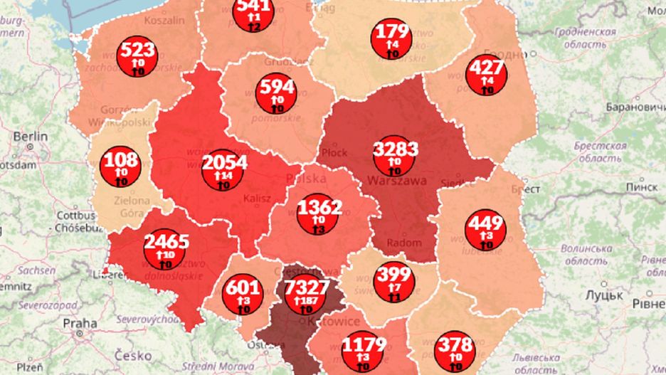 Koronawirus w Polsce. Aktualna mapa zarażeń