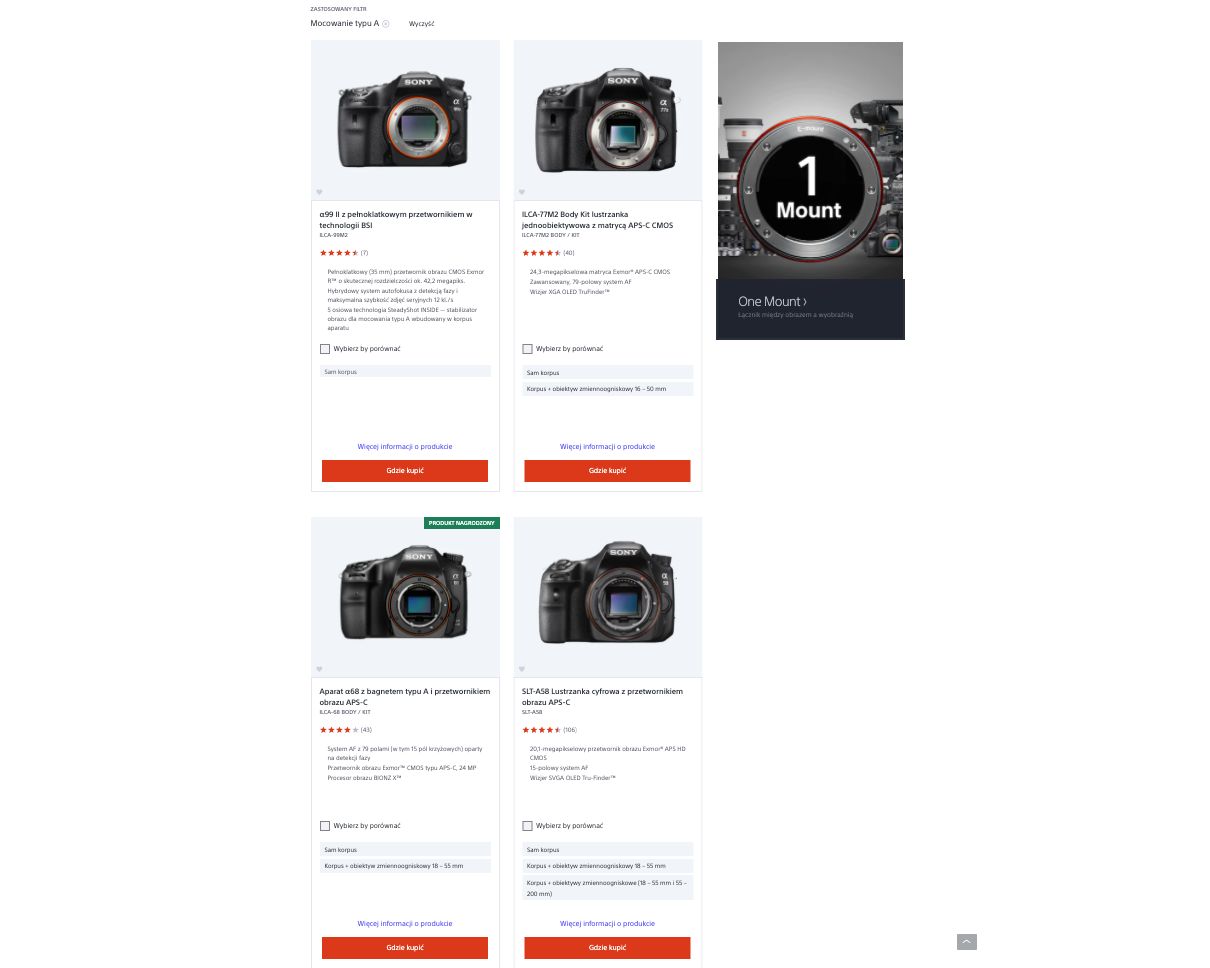 Z angielskiej strony Sony znikają lustrzanki. Czy to koniec systemu? 2