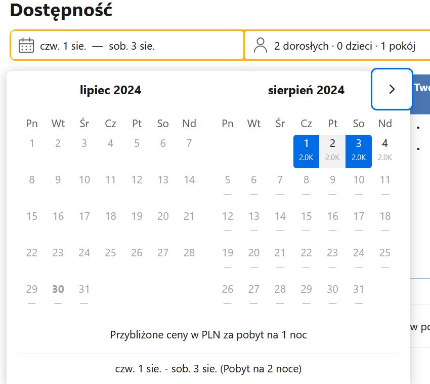 Niektóre apartamenty zostały wystawione tylko w terminie koncertów Amerykanki