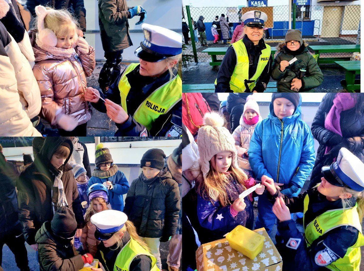 Legnica: Policjantka uczyła dzieci bezpieczeństwa na lodzie