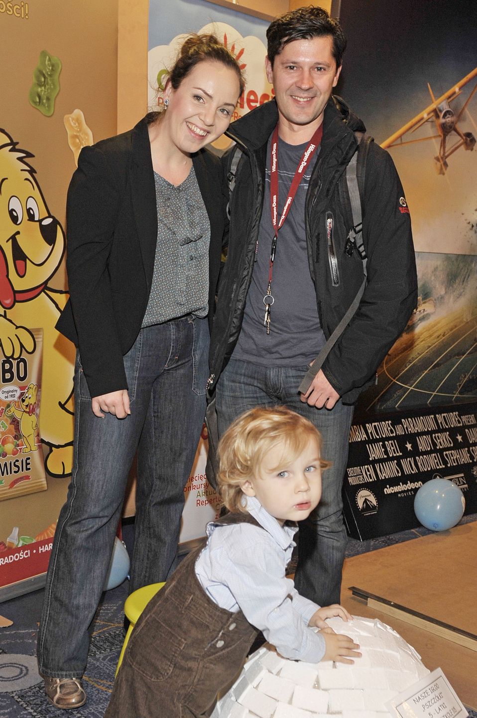 Magdalena Smalara i Krzysztof Zieliński z synem w 2011 r.