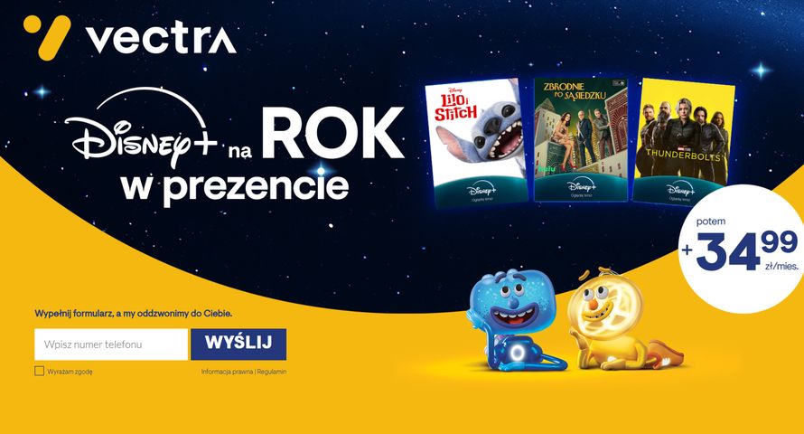 Vectra z Disney+ w ofercie. Koniec wyłączności Cyfrowego Polsatu