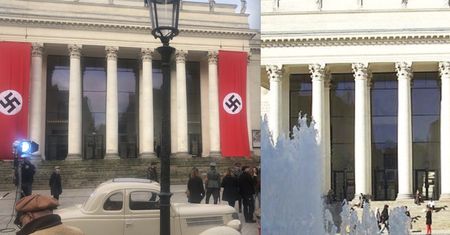 Francuskie miasto Nantes całe w swastykach