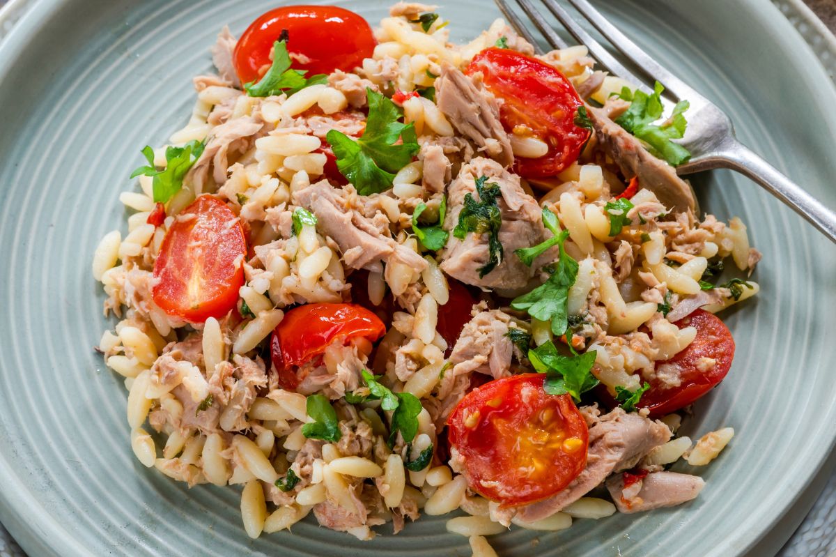 Tasty tuna and orzo pasta salad is the ultimate party pleaser