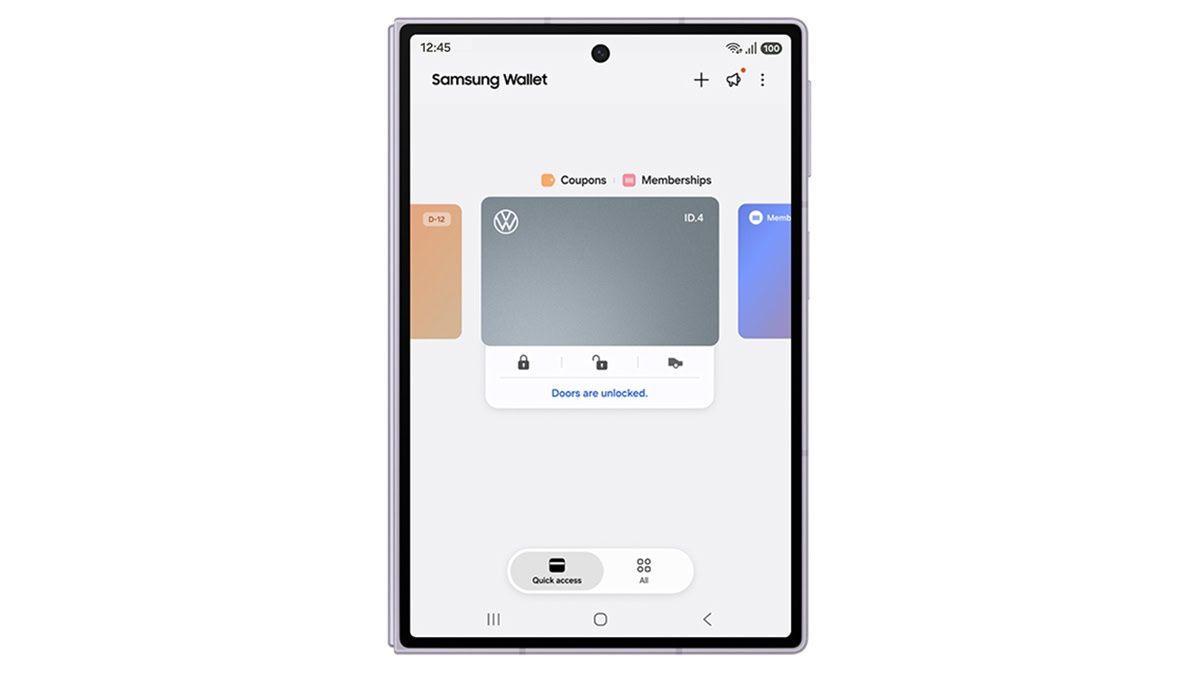 Kluczyki do samochodów VW w Samsung Wallet