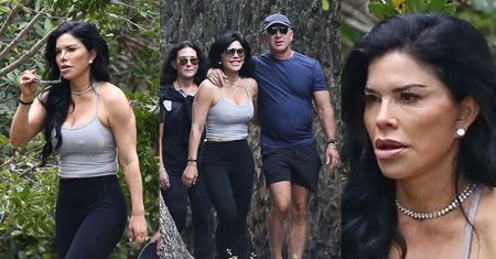 Podrasowana chirurgicznie Lauren Sanchez i starszy od niej o 8 lat Jeff Bezos uskuteczniają spacer po parku z rodzinką (ZDJĘCIA)