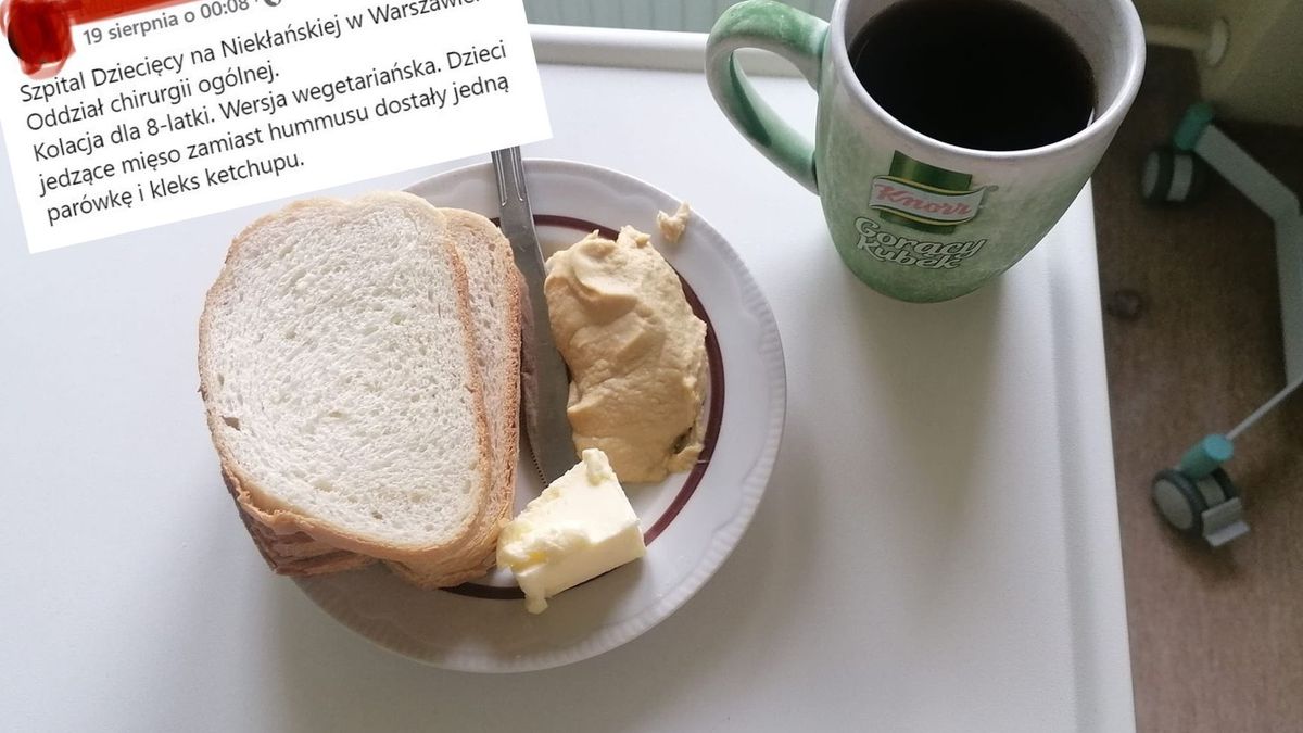 Pokazała wegetariańską kolację w szpitalu na dziecięcym oddziale
