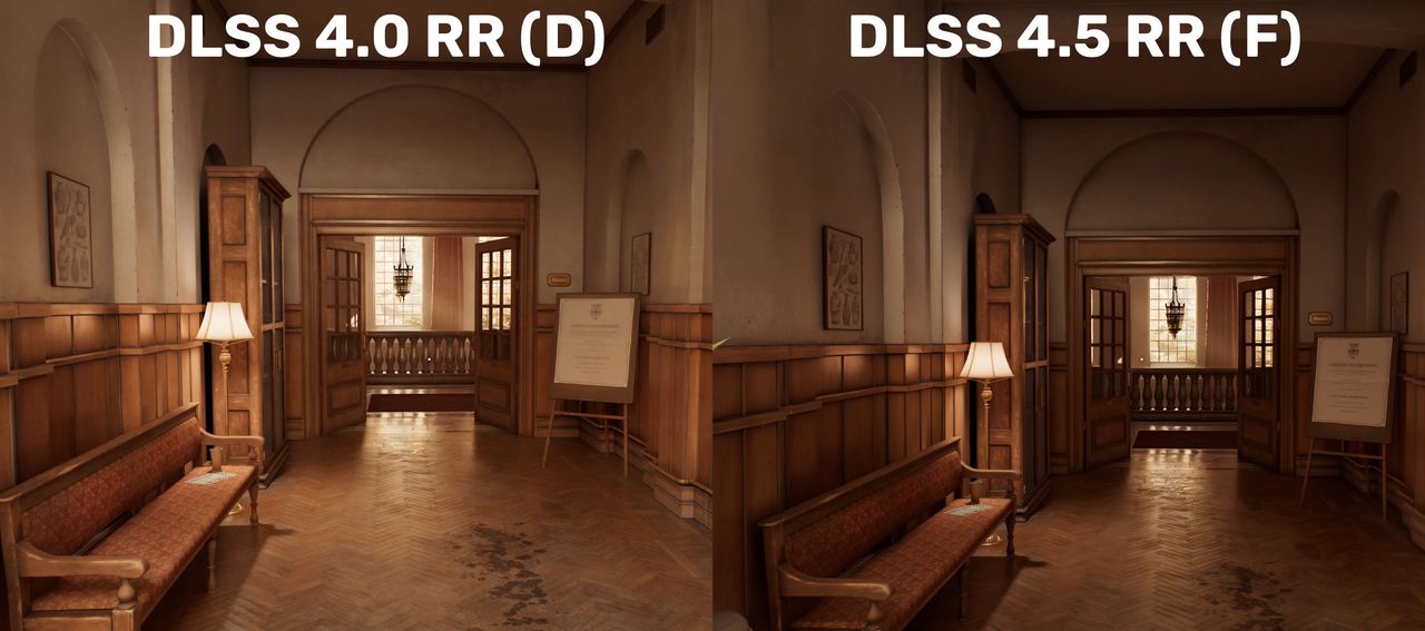 NVIDIA DLSS Ray Reconstruction - 4.0 vs 4.5 - tekstury