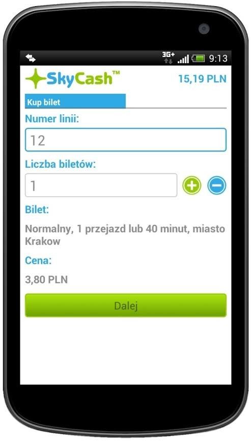 SkyCash NFC bilet