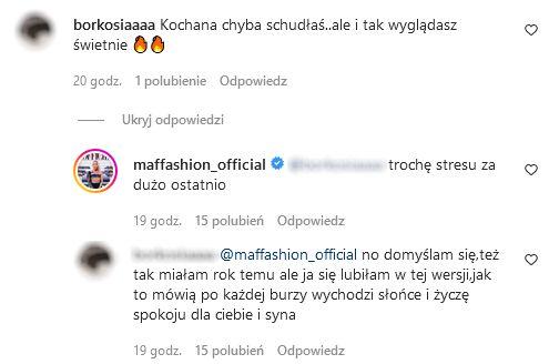 Maffashion wyznaje, że schudła przez stres