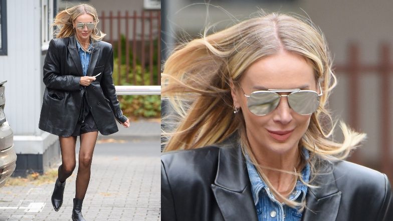 Buszująca w saloniku piekarniczym Agnieszka Woźniak-Starak w szortach prezentuje nogi DO NIEBA (ZDJĘCIA)