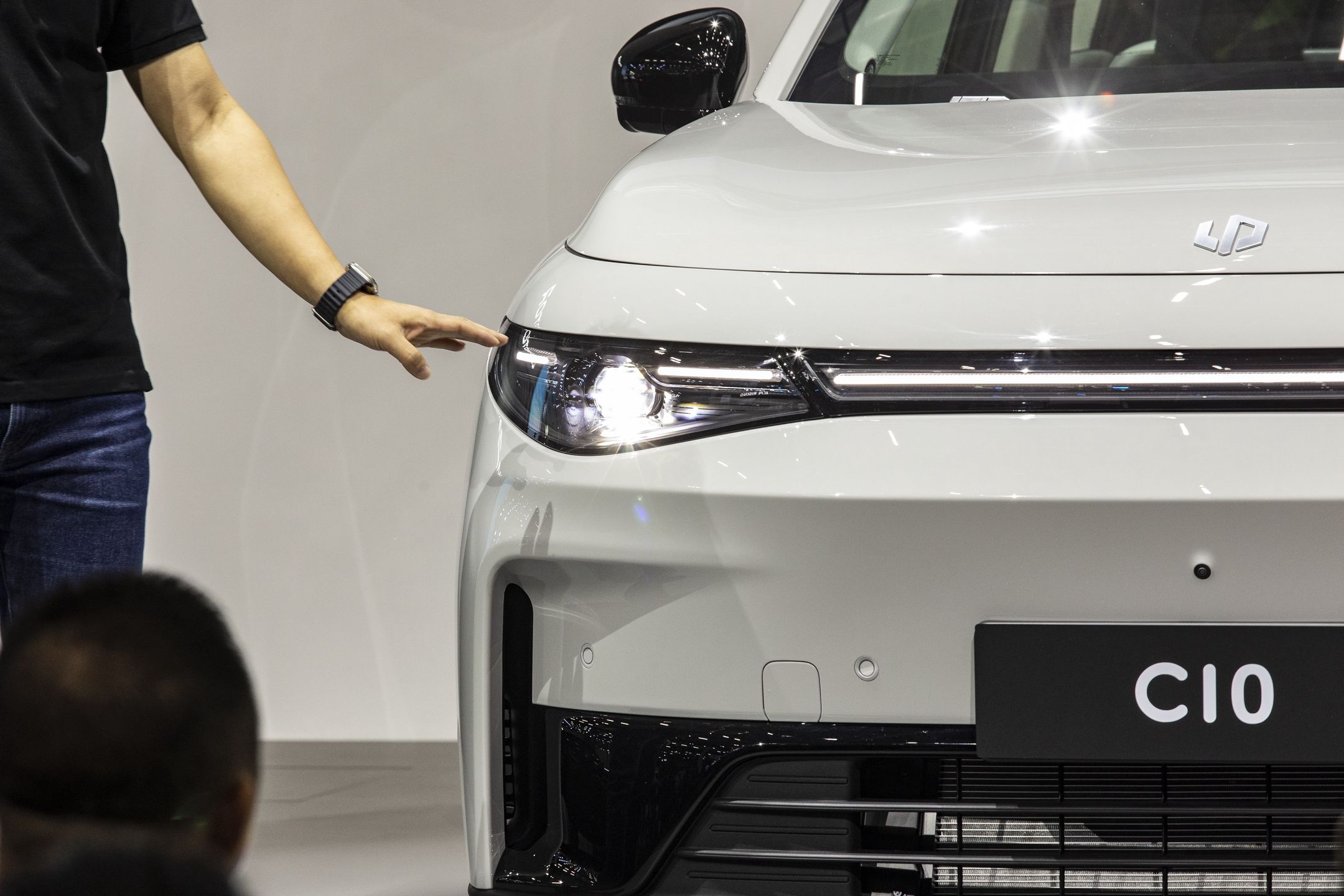 A Leapmotor C10 electric SUV on display at the Guangzhou Auto Show in Guangzhou, China, on Friday, Nov. 17, 2023. China is the world's largest electric vehicle market. Photographer: Qilai Shen/Bloomberg via Getty Images