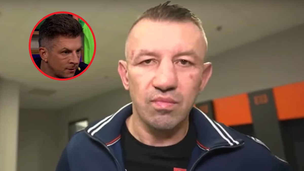 Na dużym zdjęciu Mateusz Borek. Na małym Tomasz Adamek