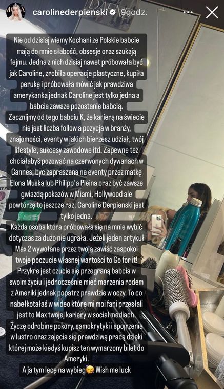 Caroline odpowiada "babci K."