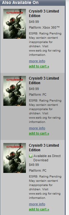 Crysis 3 gra game price platform cena platforma photo bow
