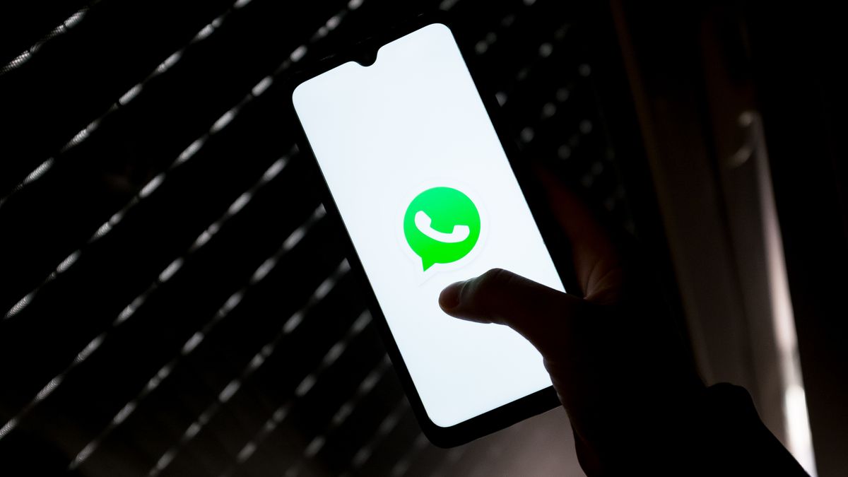 In this photo illustration a WhatsApp logo seen displayed on a smartphone screen in Athens, Greece on April 13, 2022. (Photo Illustration by Nikolas Kokovlis/NurPhoto via Getty Images)