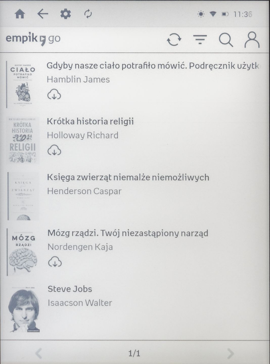e-booki dodane do biblioteki automatycznie pojawią się w Empik Go na czytniku