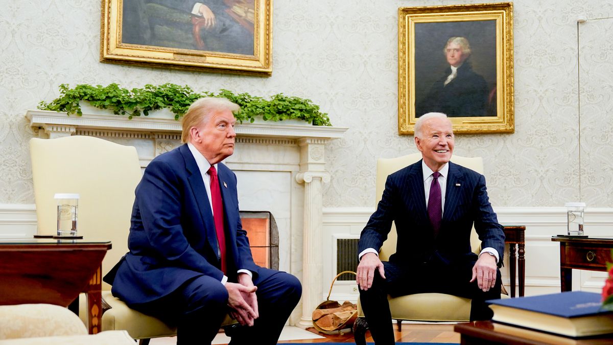 Prezydent Joe Biden oraz prezydent elekt Donald Trump