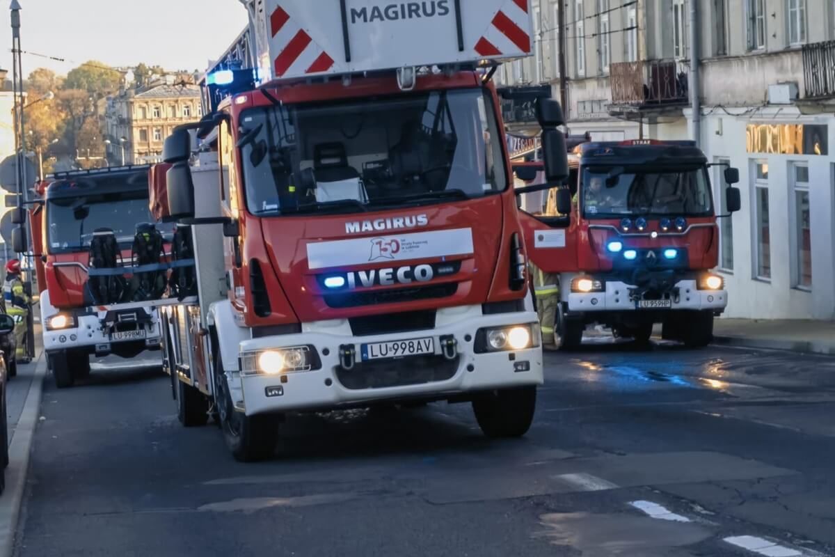 Pożar kamienicy przy ul. Lubartowskiej w Lublinie