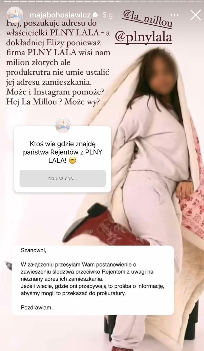 Maja Bohosiewicz walczy o odzyskanie 1,5 mln zł
