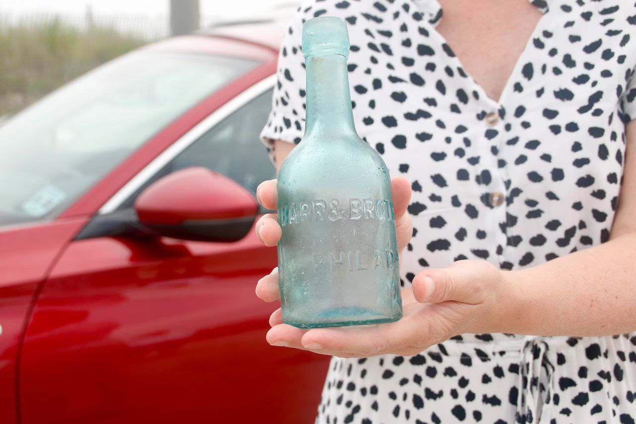 Amy Smyth Murphy discovered a glass bottle while walking on the beach in Ocean City