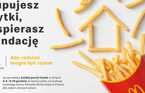 Złotówka od każdej sprzedanej porcji frytek. W McDonald’s rusza akcja charytatywna