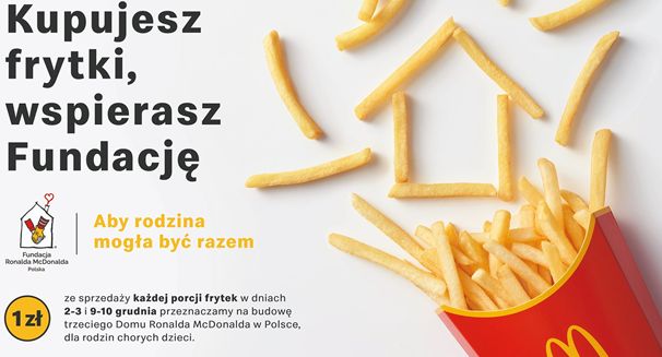 Złotówka od każdej sprzedanej porcji frytek. W McDonald’s rusza akcja charytatywna