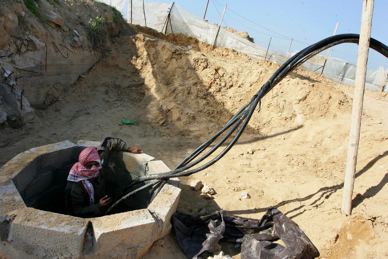 Manholes in the Gaza Strip lead to an underground network of tunnels, called "the metro."