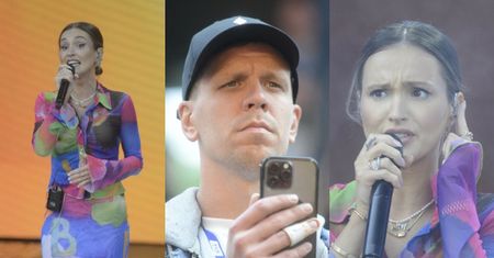 Marina prezentuje BOGATĄ MIMIKĘ na próbie w Opolu. Dumny Wojciech Szczęsny filmował żonę... (ZDJĘCIA)