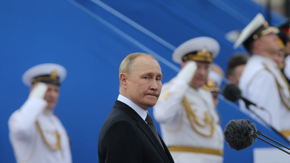 Russian President Putin Attends Navy Day Parade
SAINT PETERSBURG, RUSSIA - JULY 31: (RUSSIA OUT) Russian President Vladimir Putin seen during the Navy Day Parade, on July, 31 2022, in Saint Petersburg, Russia. President Vladimir Putin has arrived to Saint Petersburg to review Main Naval Parade involving over 50 military ships on Russia's Navy Day. (Photo by Contributor/Getty Images)
Contributor