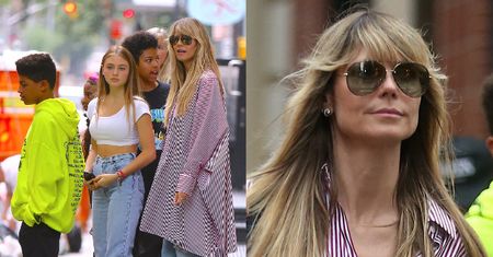 Dumna Heidi Klum zabrała dzieci na spacer pod okiem paparazzi (ZDJĘCIA)