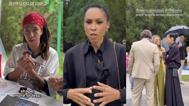 Omenaa Mensah emanuje elegancją na spotkaniu z podopiecznymi