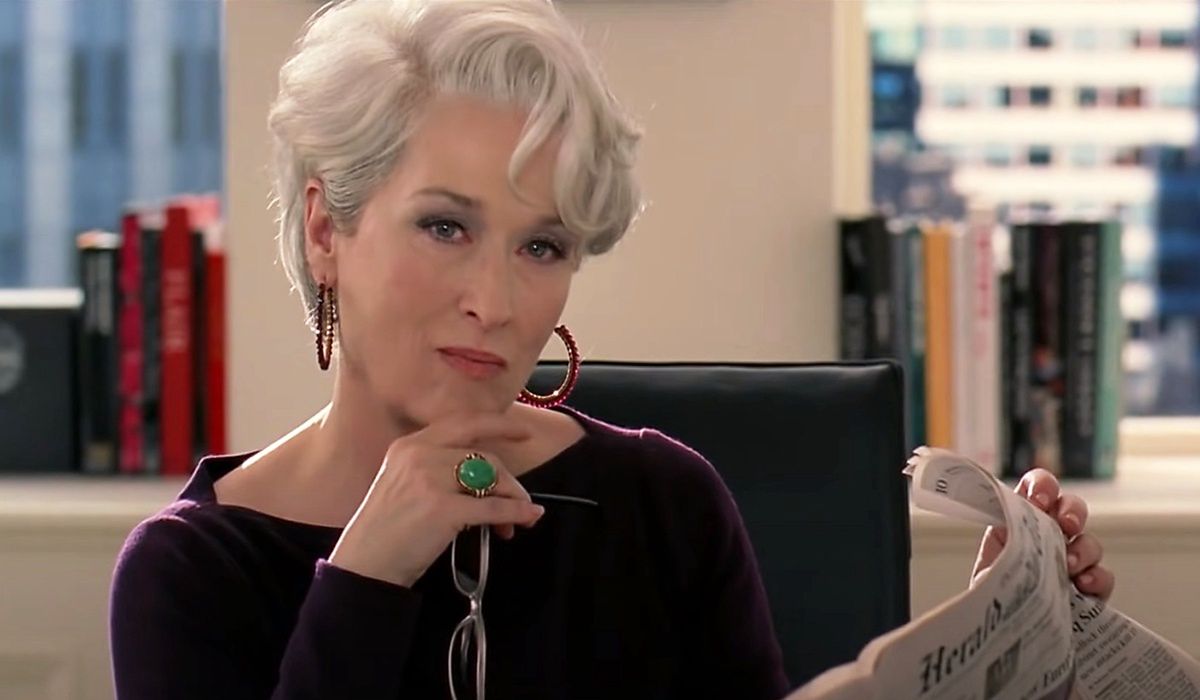 Meryl Streep w filmie "Diabeł ubiera się u Prady" 