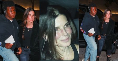 60-letnia Sandra Bullock w eleganckim wydaniu wraca z kolacji z 15-letnim synem. Klasa?
