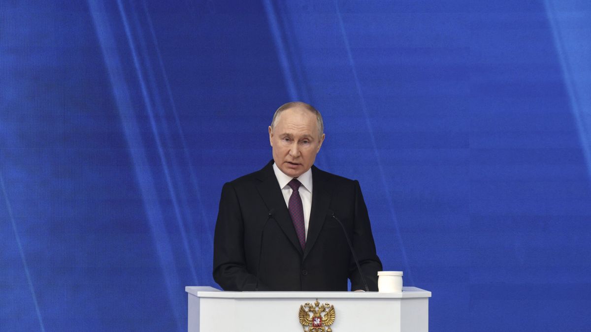 Władimir Putin podczas orędzia