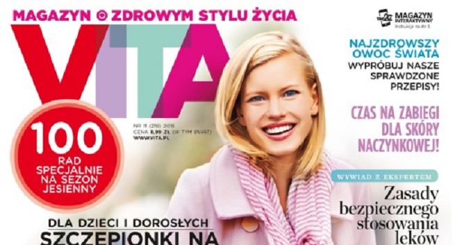 Ewa Chodakowska współpracuje z miesięcznikiem „Vita”