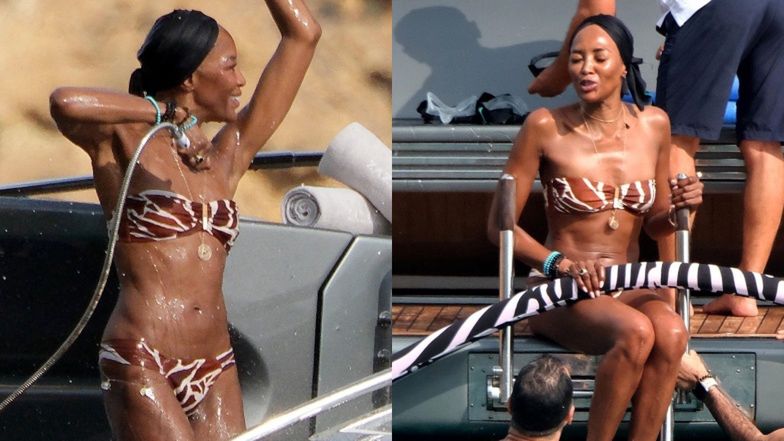 54-letnia Naomi Campbell szaleje na jachcie w gronie przyjaciół. Zjawiskowa? (ZDJĘCIA)