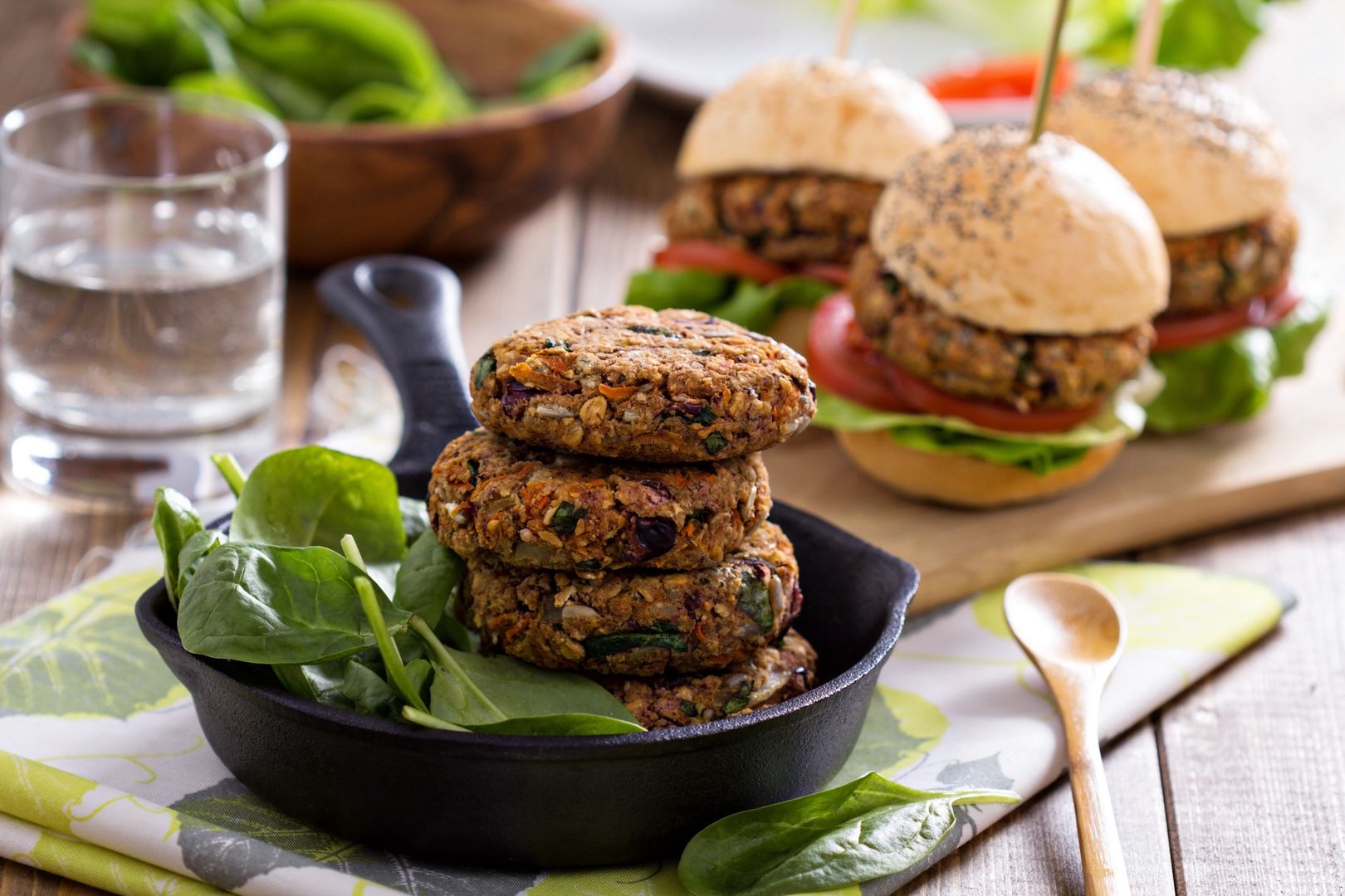 Wegański burger 